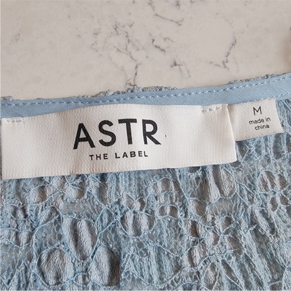 Astr The Label Dusty Blue Lace Midi Dress, new - Picture 2 of 13